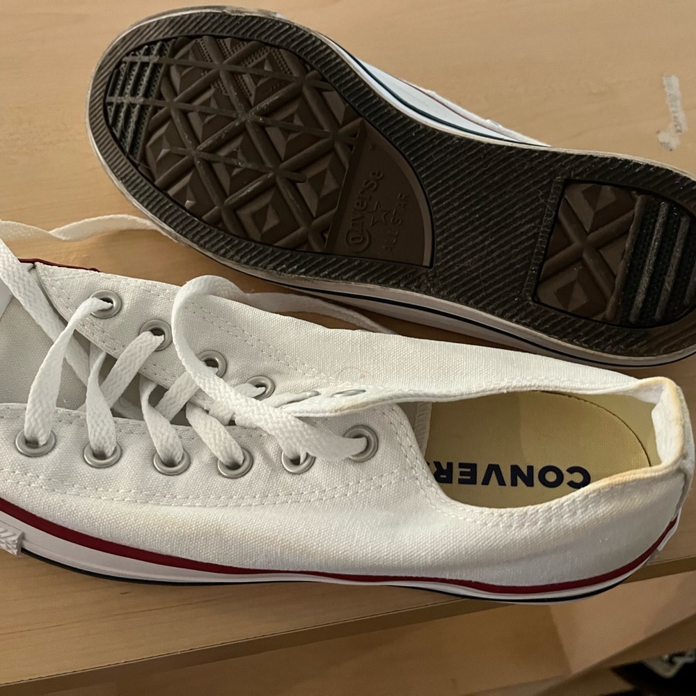 White size 10 Converse sneakers